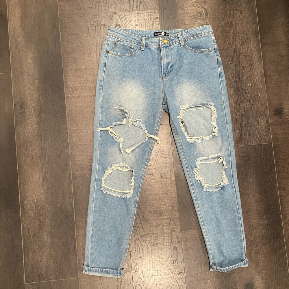 Boohoo ripped jeans